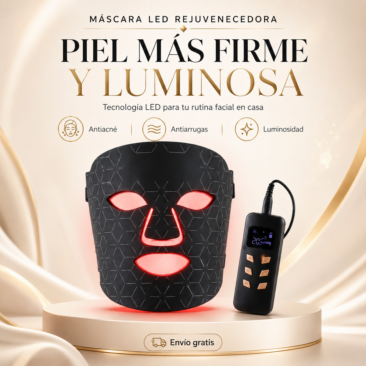 Máscara LED Facial Rejuvenecedora