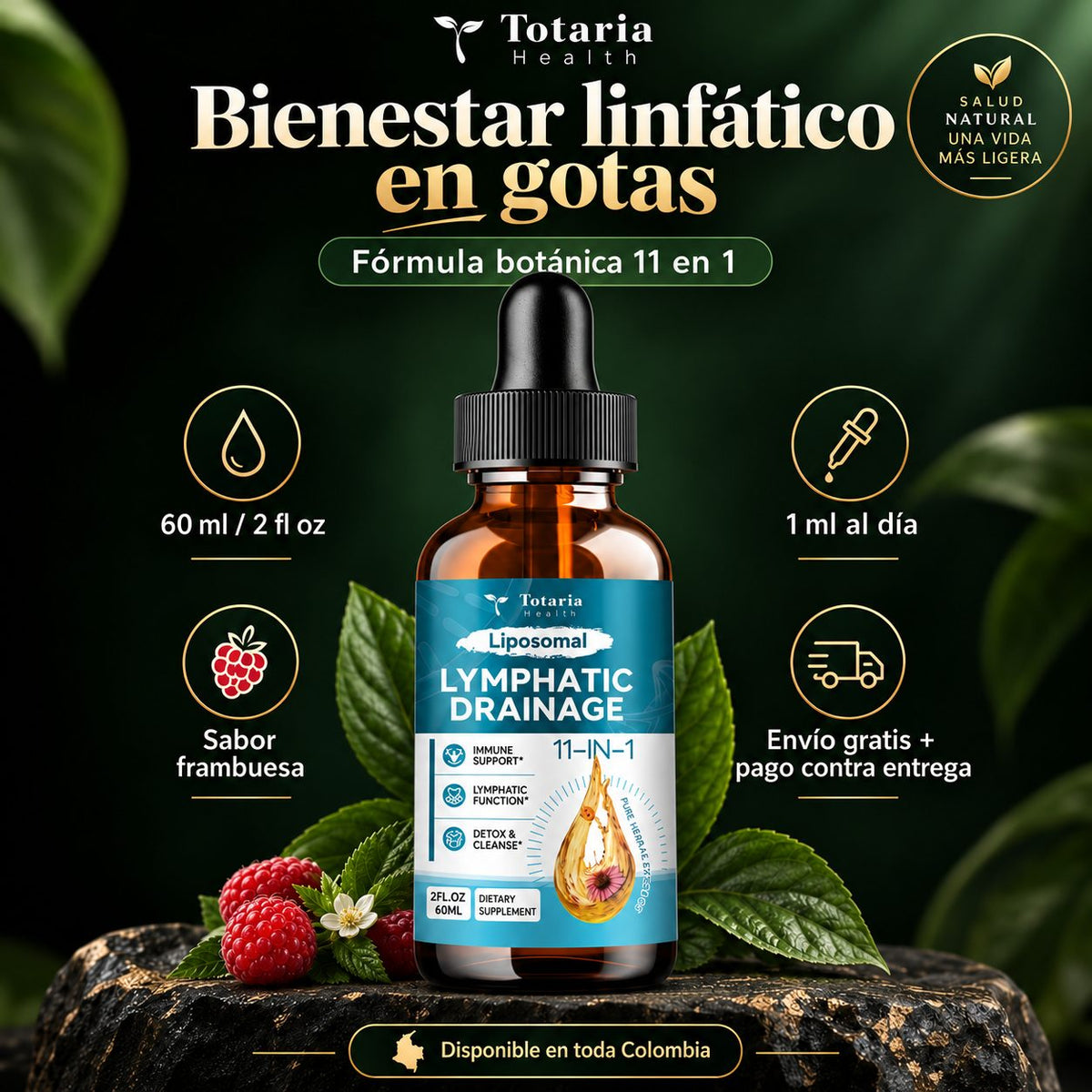 Totaria Lymphatic Drainage Líquido | Natural 11 en 1